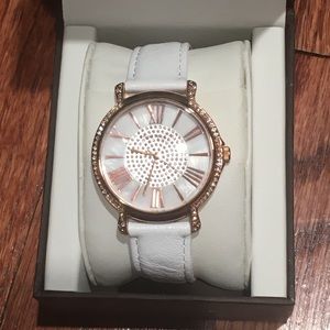 Anne Klein watch. White/ gold with diamonds. NEW!